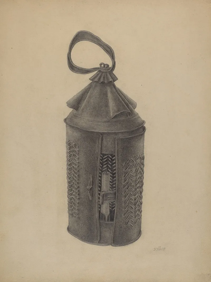 Hand Lantern 11 by William Schmidt - Canvas Print