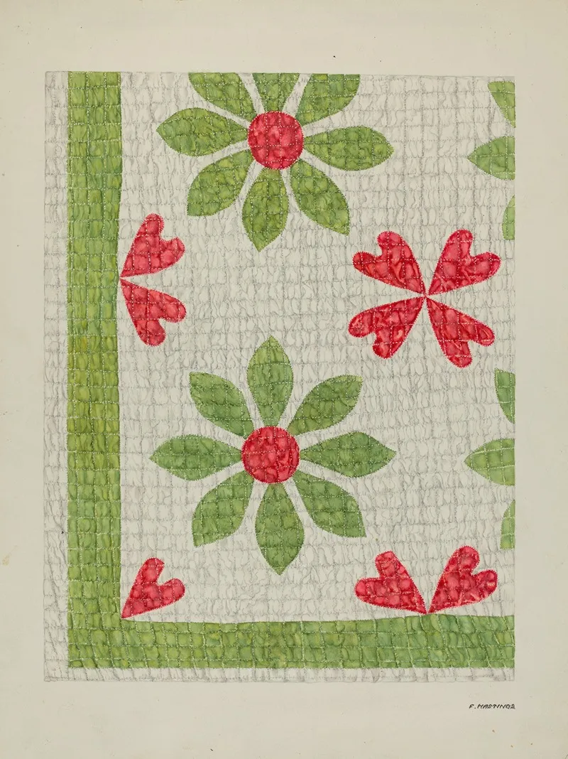 Hand Made Quilt by Florence Hastings - Canvas Print