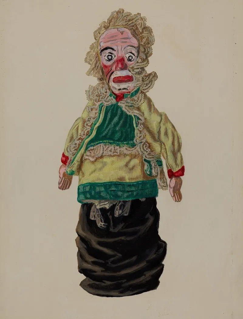 Hand Puppet Judy by Dorothy Brennan - Canvas Print