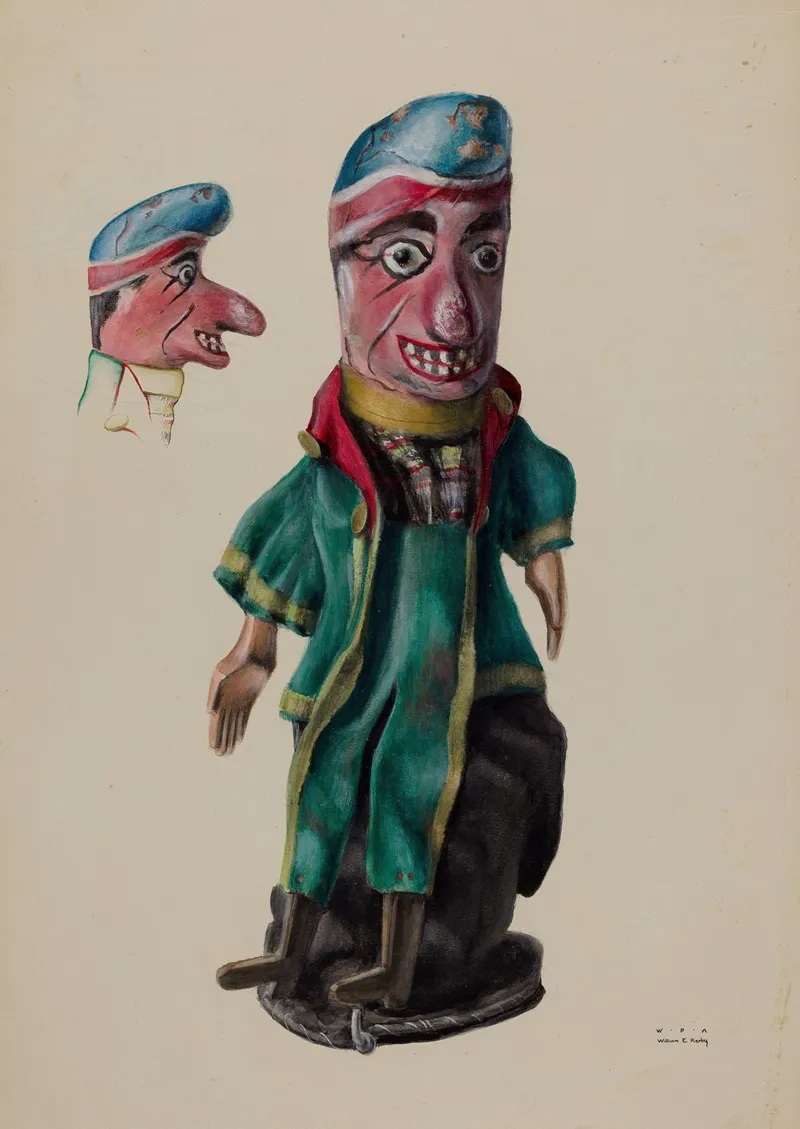 Hand Puppet Punch by William Kerby - Canvas Print