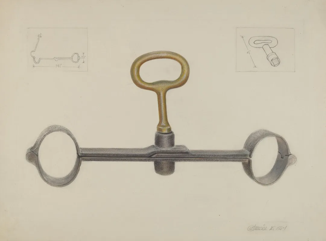 Handcuffs With One Key by Cornelius Frazier - Canvas Print