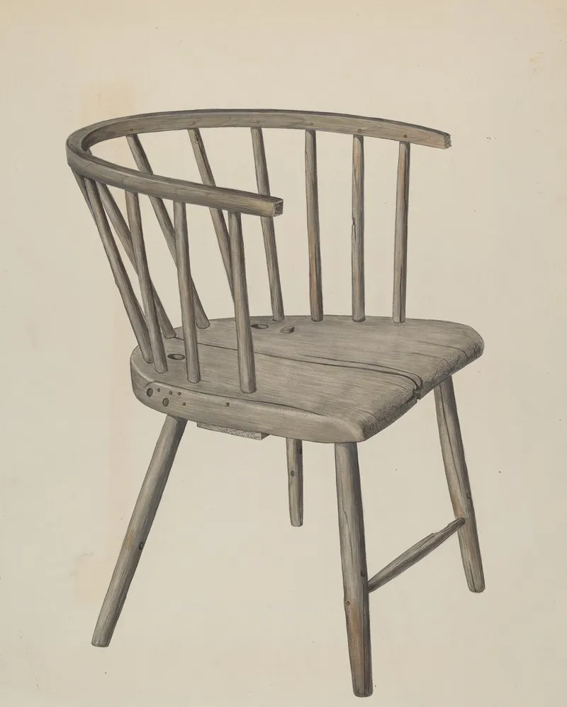 Handmade Arm Chair by Wilbur M Rice - Canvas Print