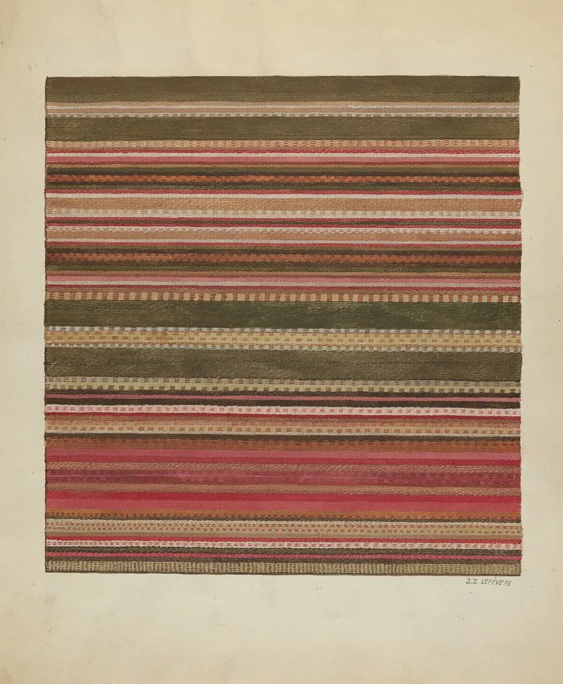 Handwoven Carpet by Jules Lefevere - Canvas Print