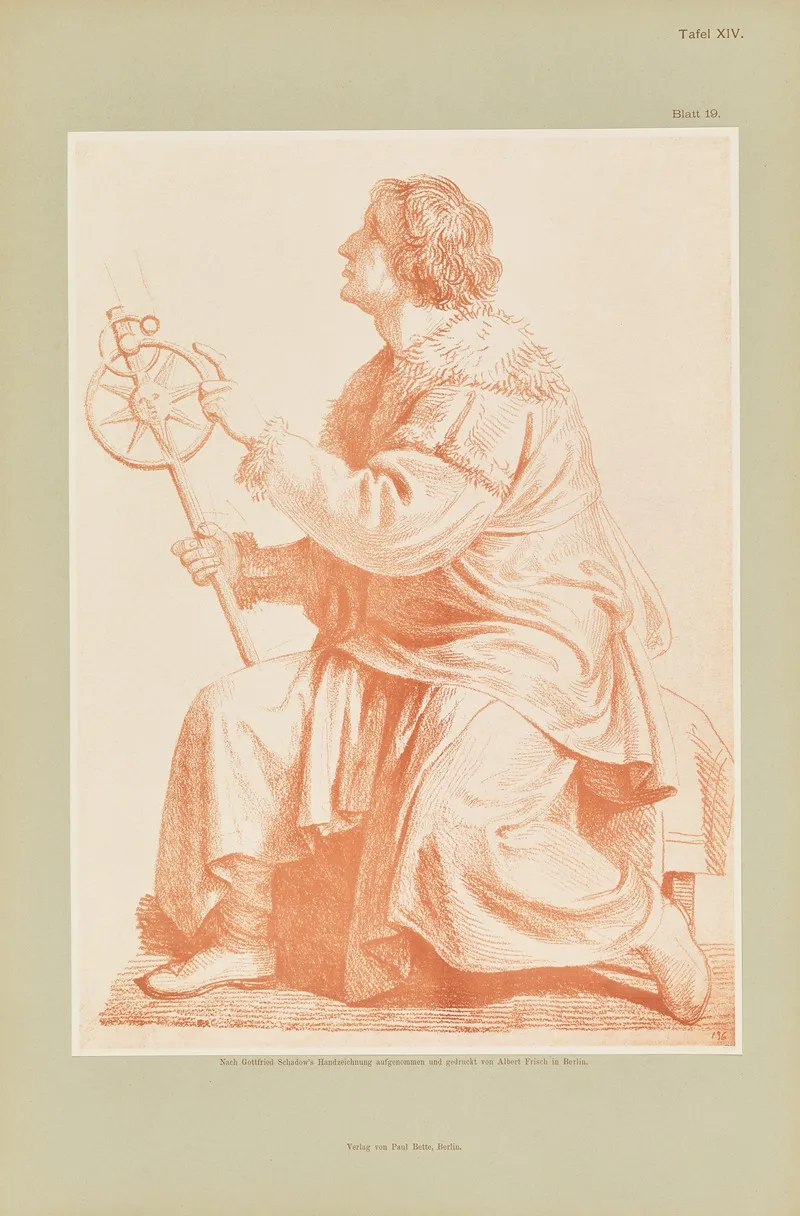 Handzeichnungen Von Gottfried Schadow Pl 14 by Johann Gottfried Schadow - Canvas Print