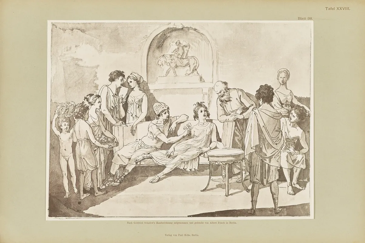 Handzeichnungen Von Gottfried Schadow Pl 28 by Johann Gottfried Schadow - Canvas Print