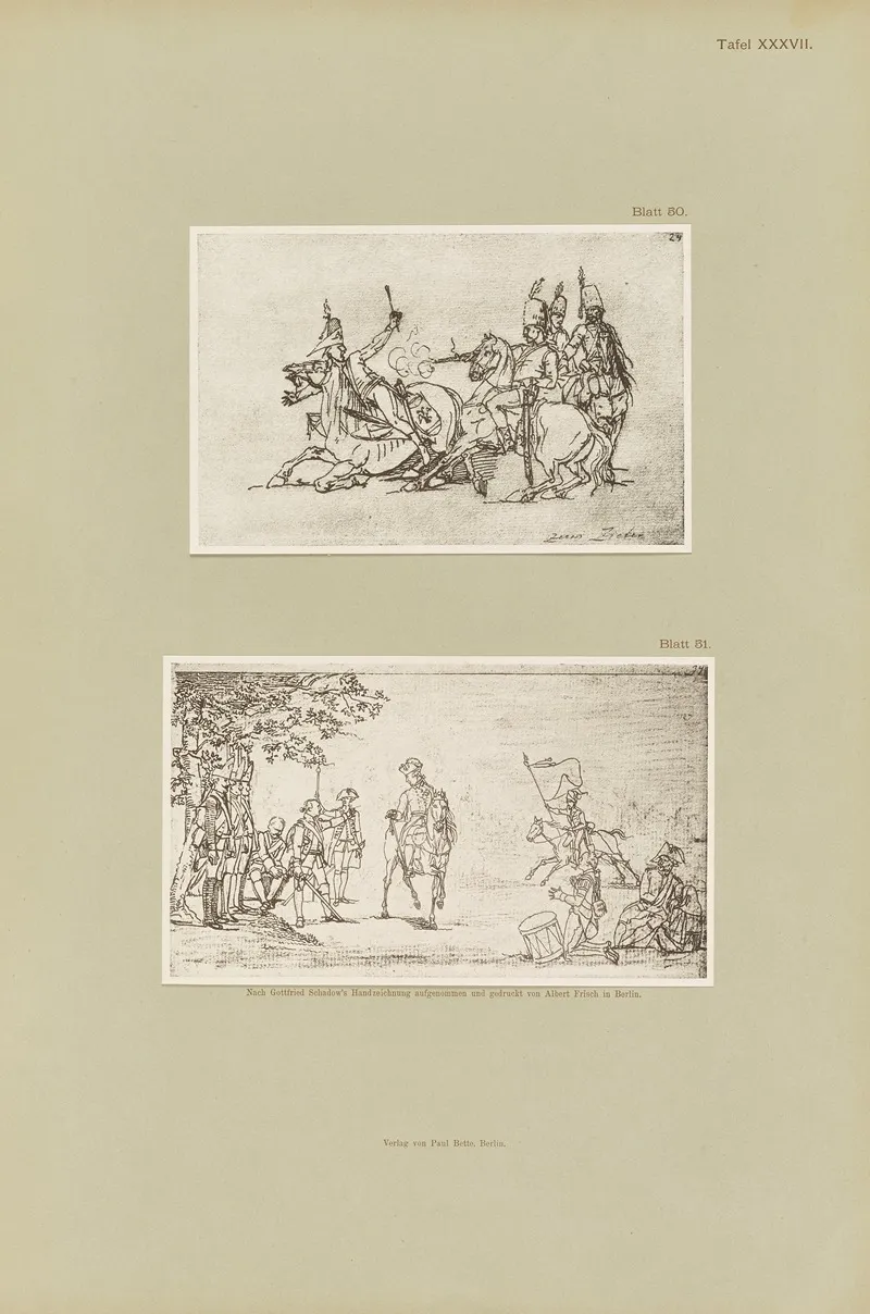 Handzeichnungen Von Gottfried Schadow Pl 37 by Johann Gottfried Schadow - Canvas Print