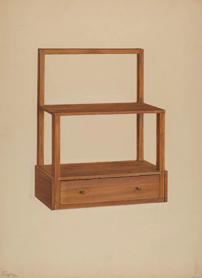 Hanging Shelf by Rolland Livingstone - Canvas Print