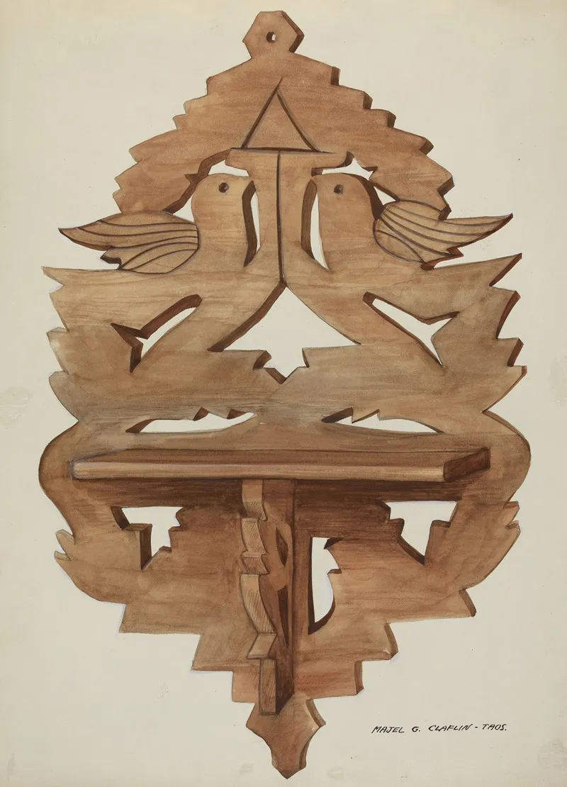 Hanging Wall Shelf by Majel G. Claflin - Canvas Print