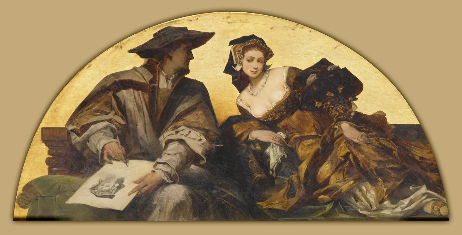 Hans Holbein The Younger by Hans Makart - Canvas Print