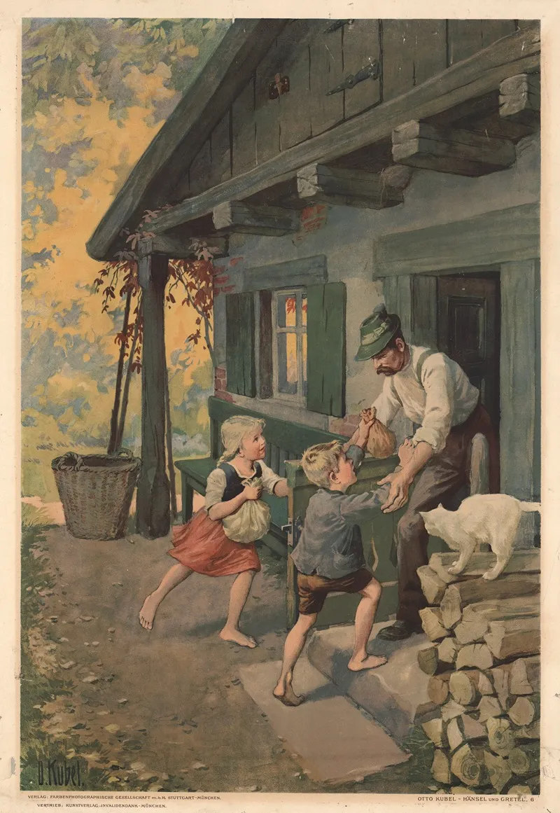 Hansel And Gretel No 6 by Otto Kubel - Canvas Print