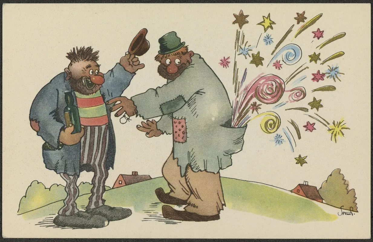 Happy New Year 11 by Robert Storm Petersen - Canvas Print