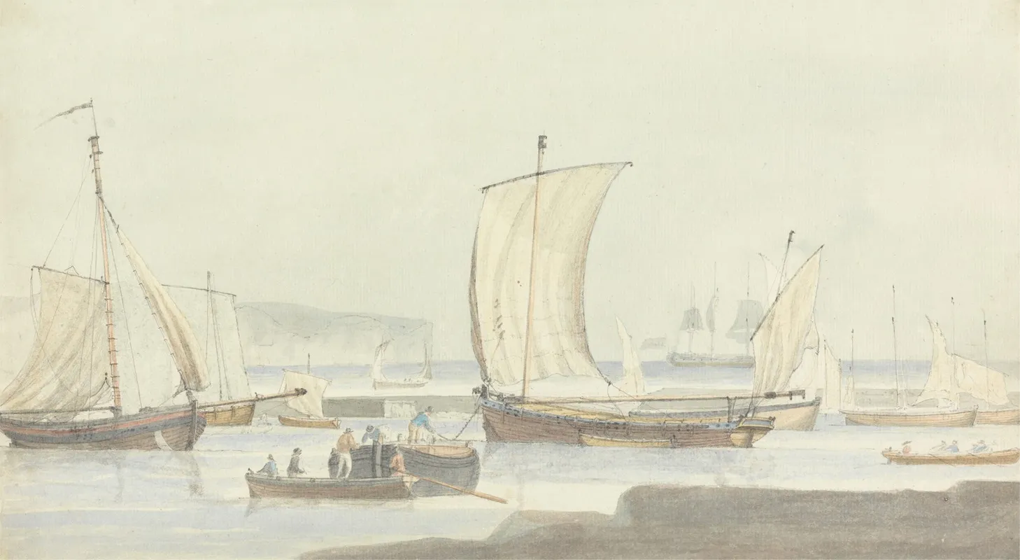 Harbor Scene 15 by Dominic Serres - Canvas Print