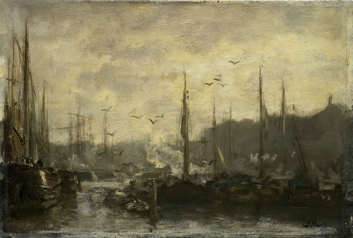 Harbor View by Jacob Maris - Canvas Print