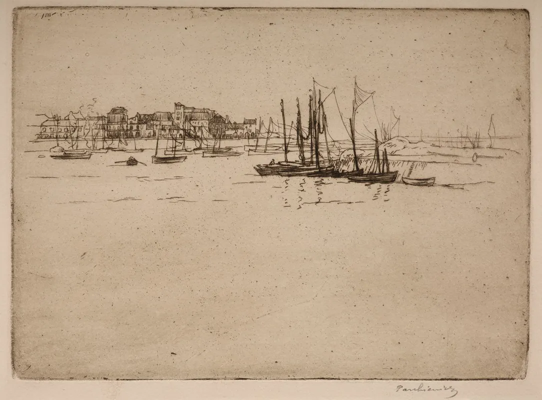 Harbour In Concarneau by Józef Pankiewicz - Canvas Print