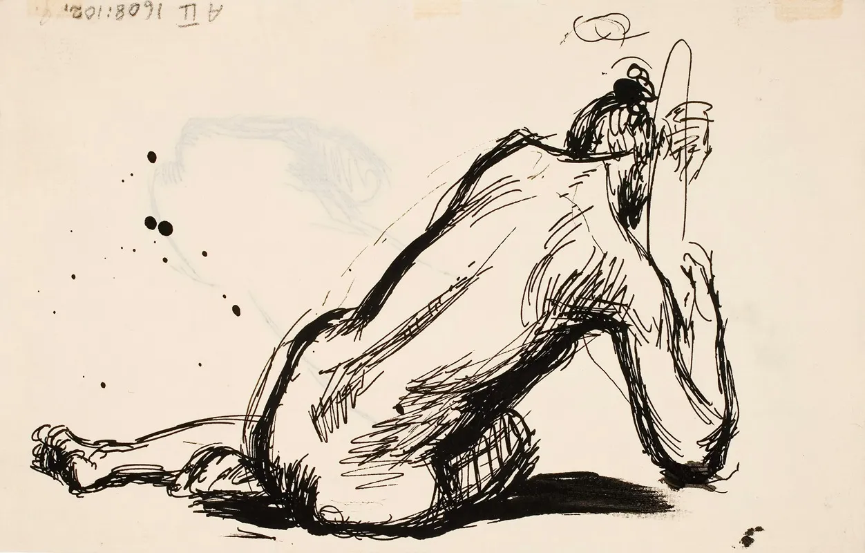 Harjoitelmapiirustus Kultakauteen by Magnus Enckell - Canvas Print