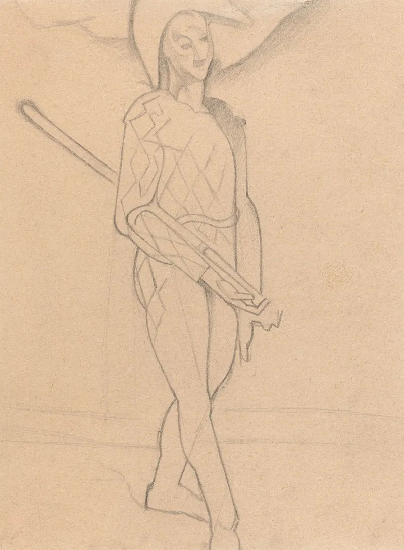 Harlequin 5 by Juan Gris - Canvas Print