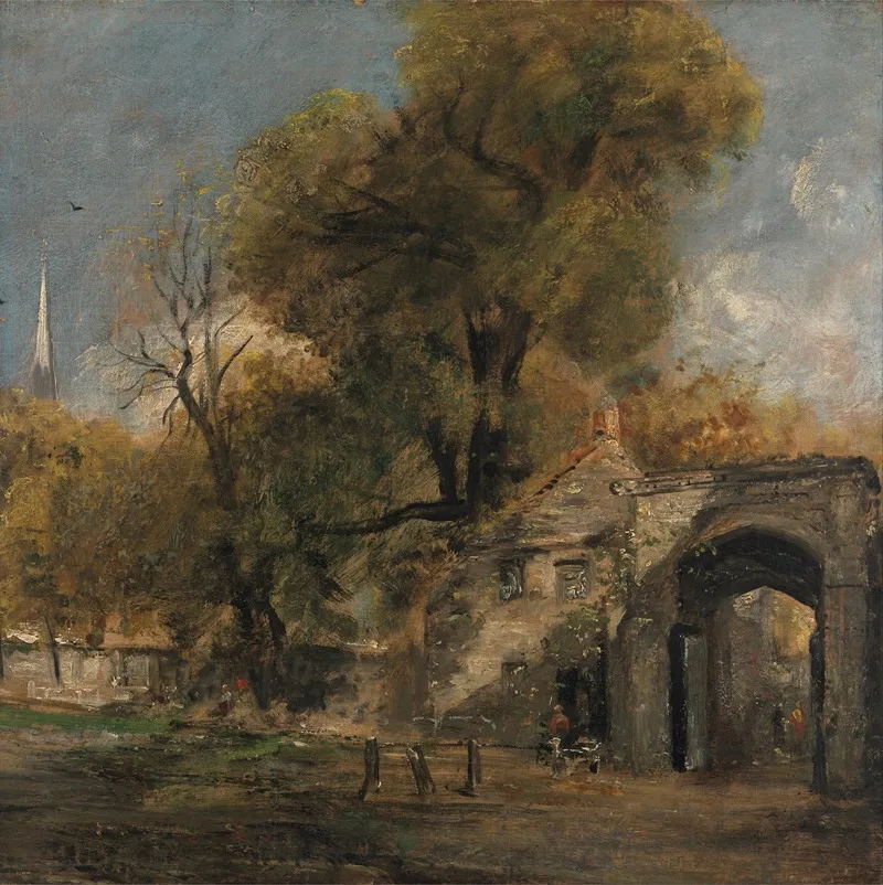 Harnham Gate Salisbury by John Constable - Canvas Print
