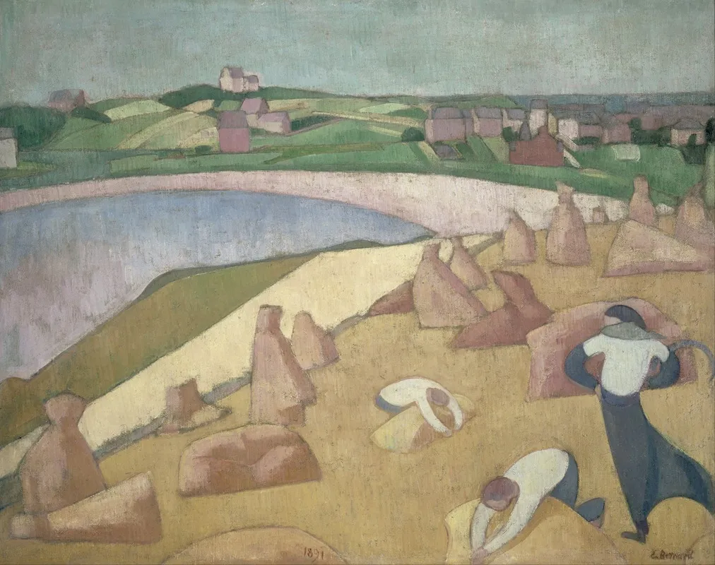 Harvest By The Sea by Emile Bernard - Canvas Print