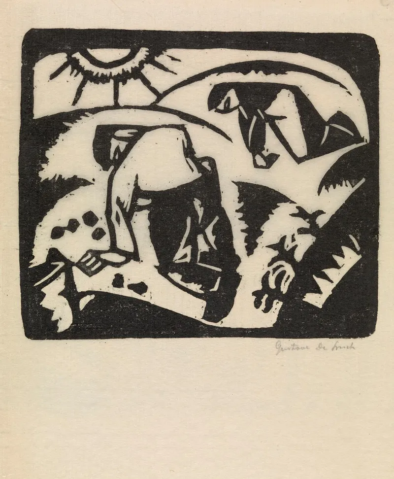 Harvesting Potatoes 2 by Gustave De Smet - Canvas Print