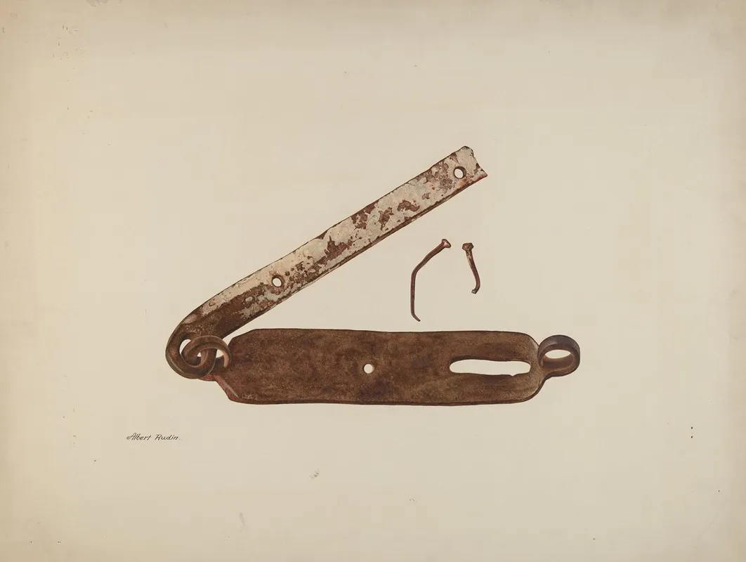 Hasp From Door Of Kennedy Farm by Albert Rudin - Canvas Print