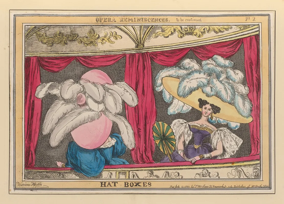 Hat Boxes by William Heath - Canvas Print