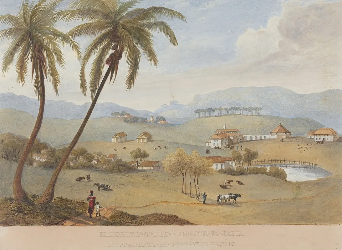 Haughton Court Hanover Jamaica by James Hakewill - Canvas Print