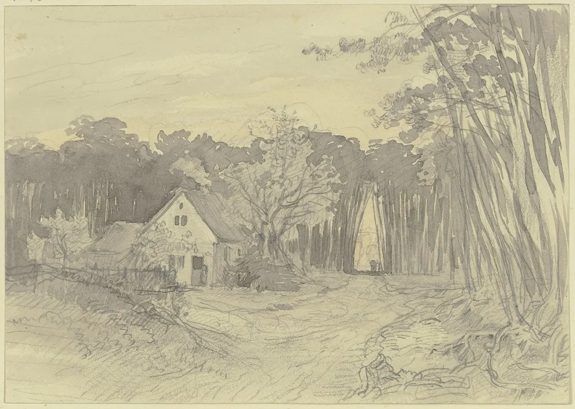 Haus Auf Einer Waldlichtung by Philipp Rumpf - Canvas Print