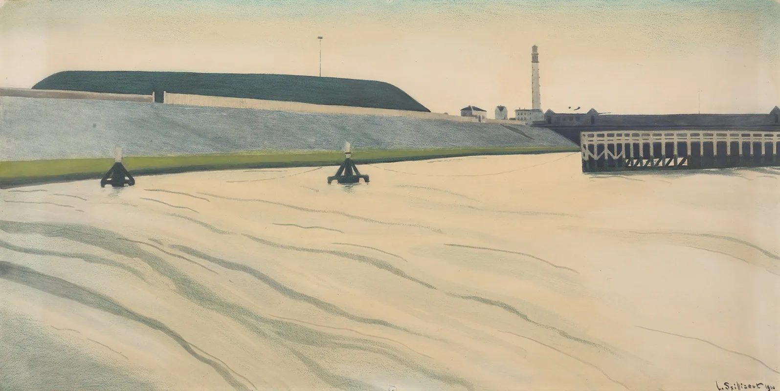 Haven Te Oostende by Léon Spilliaert - Canvas Print