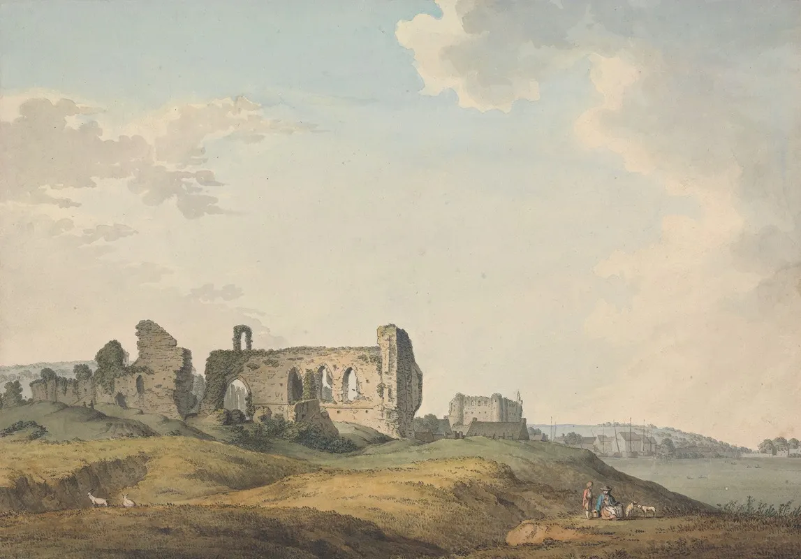 Haverfordwest Pembrokeshire by Samuel Hieronymus Grimm - Canvas Print