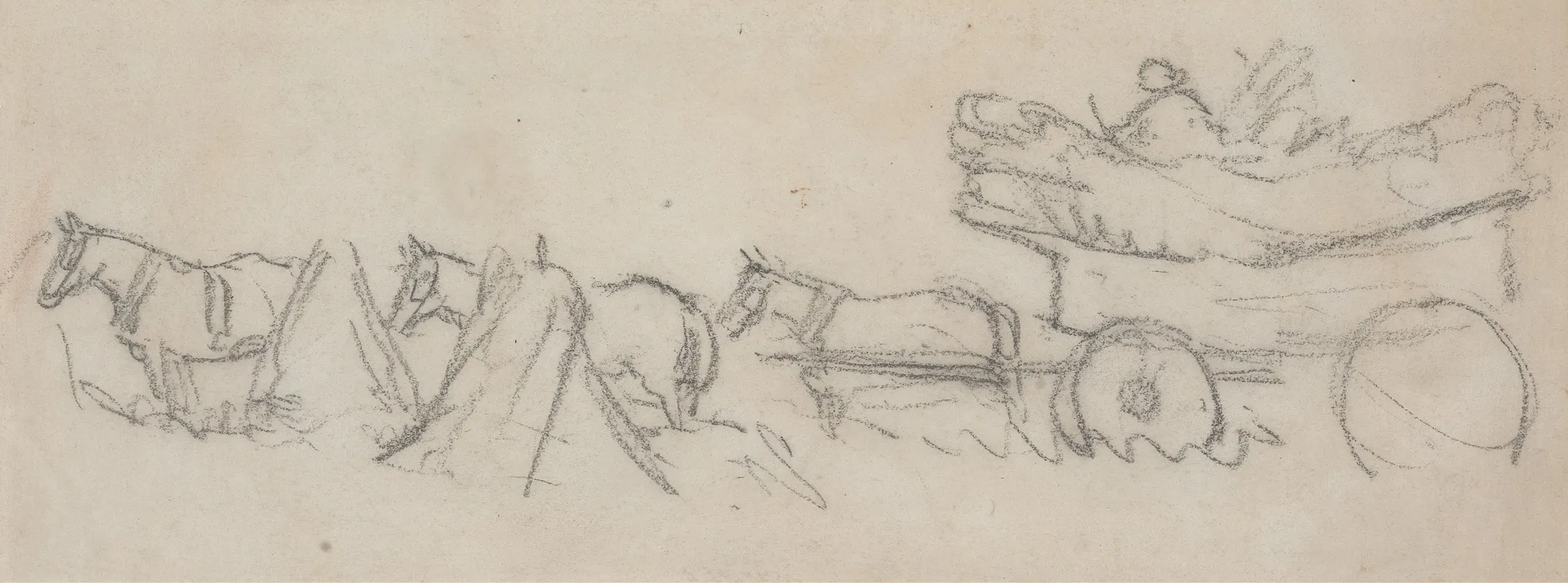 Hay Wagon And Horses