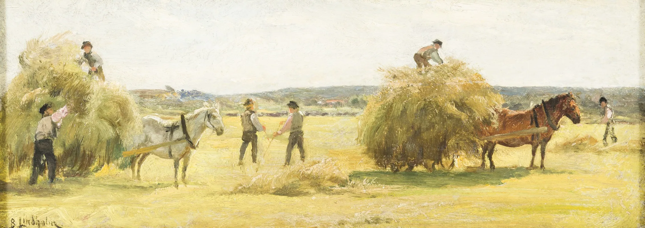 Haymaking 15 by Berndt Lindholm - Canvas Print