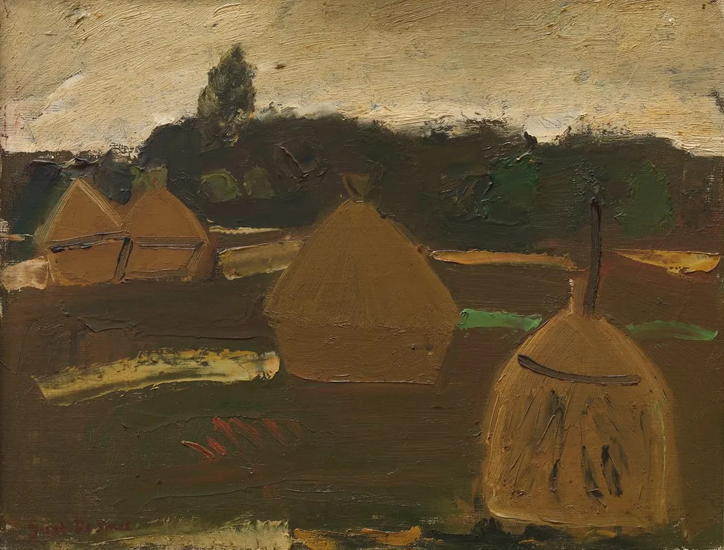 Haystacks 8 by Gustave De Smet - Canvas Print