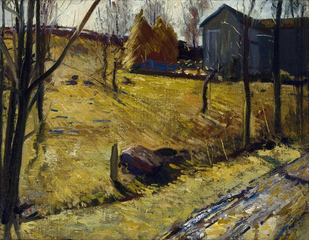 Haystacks And Barn