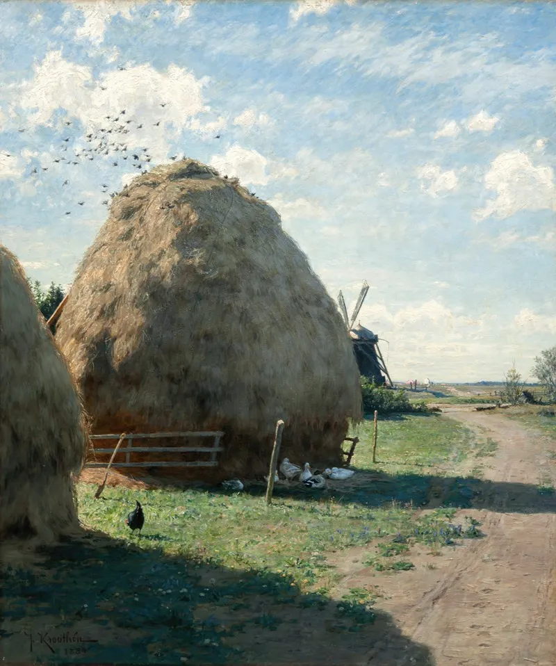 Haystacks Summer Scene From Skagen
