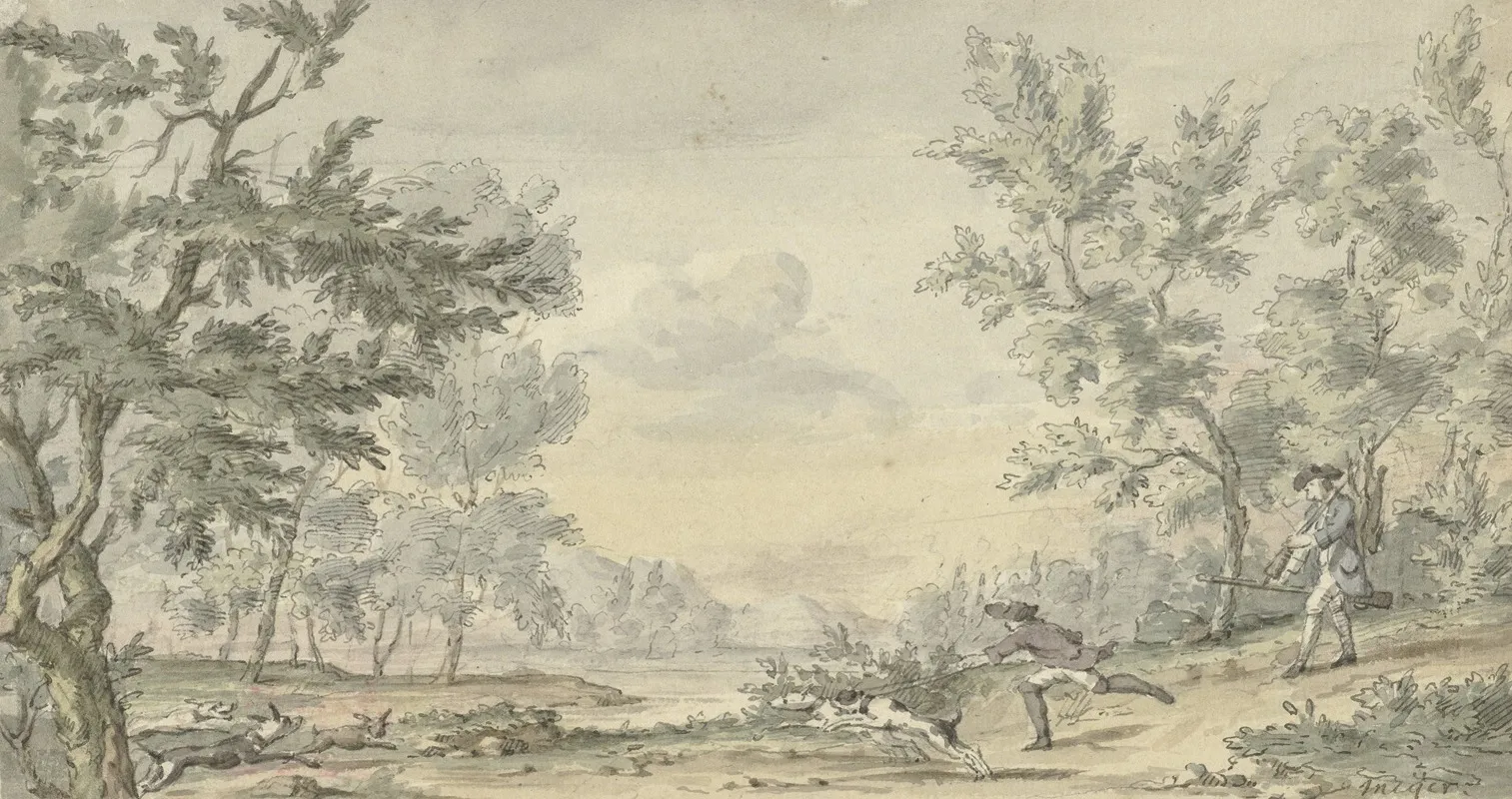 Hazenjacht by Hendrik Meijer - Canvas Print