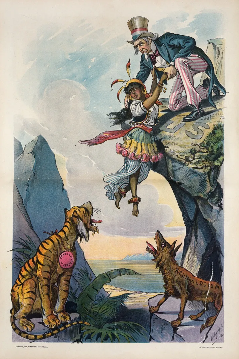 He Cant Let Go by Louis Dalrymple - Canvas Print