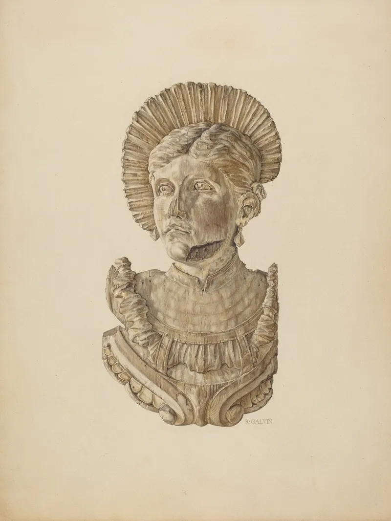 Head From Barnum Circus Wagon