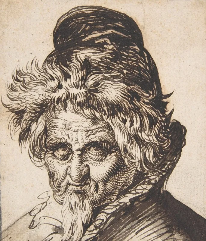 Head Of A Bearded Man Wearing A Cap