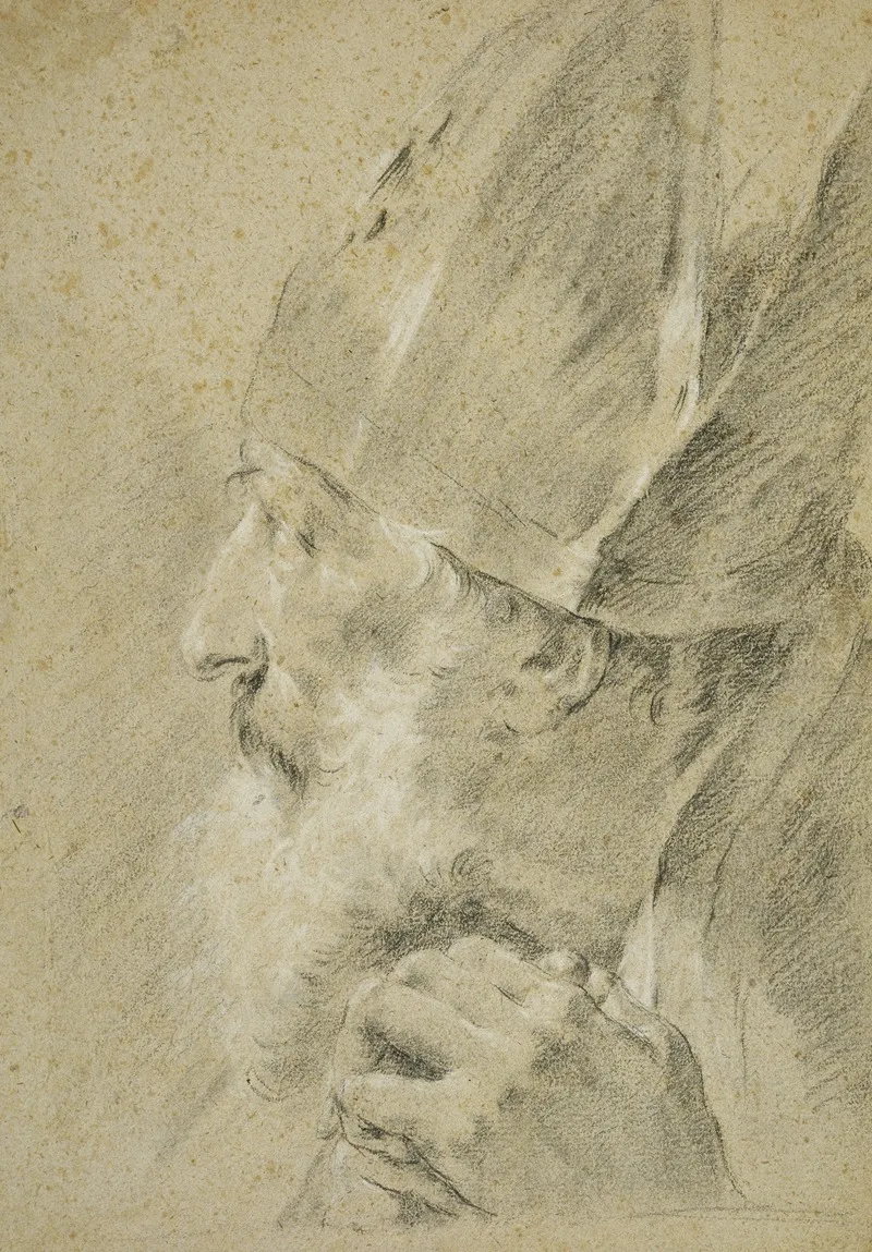 Head Of A Bishop In Profile