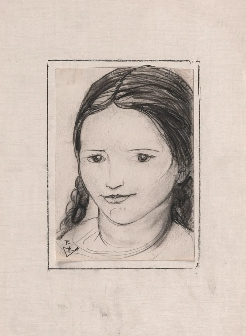Head Of A Little Girl by Victor Rousseau - Canvas Print