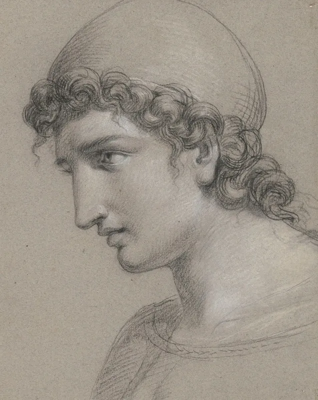 Head Of A Man 41 by Jean Antoine Verschaeren - Canvas Print