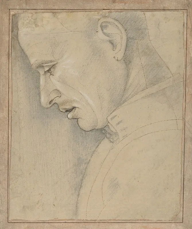 Head Of A Man In Profile by Luca Signorelli - Canvas Print