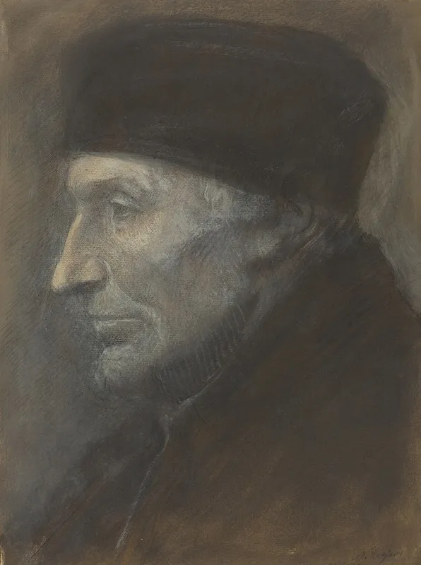 Head Of A Man With A Skullcap