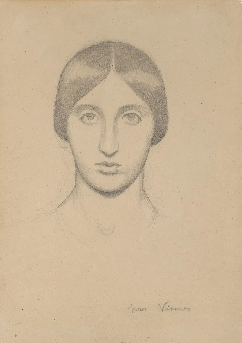 Head Of A Woman Study For A Mural In The Church Of Saint Paul Nimes