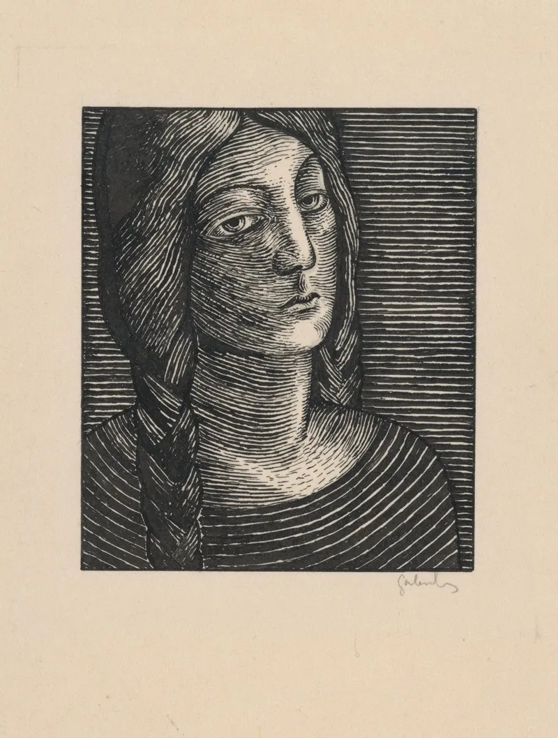 Head Of A Woman With Long Braids 2