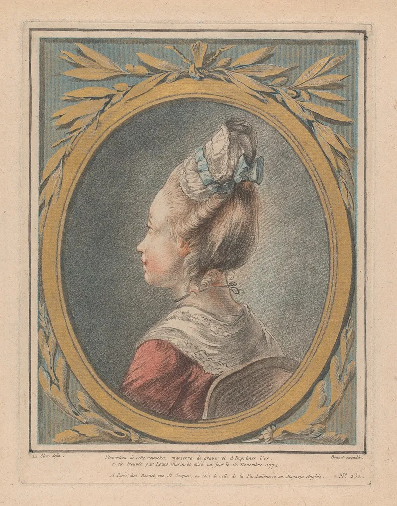 Head Of A Young Girl Turned Toward The Left by Louis-Marin Bonnet - Canvas Print