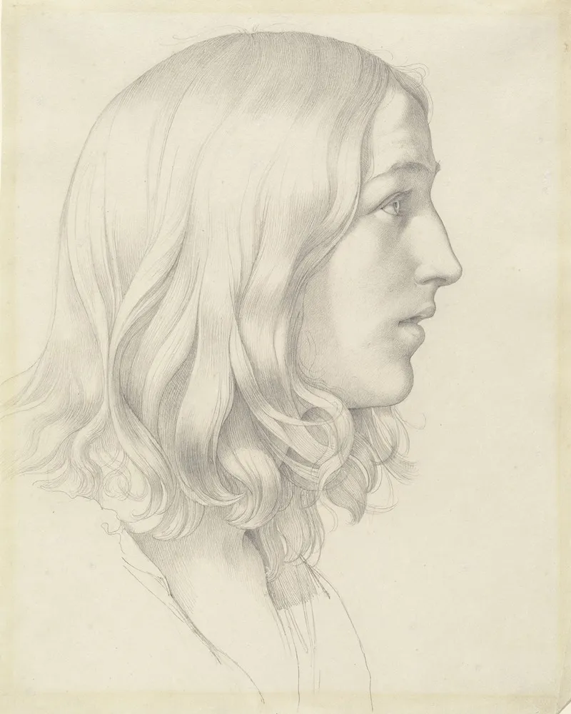 Head Of A Young Man 6 by Gustav Heinrich Naecke - Canvas Print