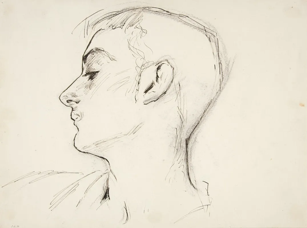 Head Of A Young Man In Profile 3