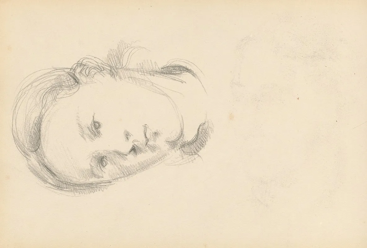 Head Of A Young Woman 6 by Paul Cézanne - Canvas Print