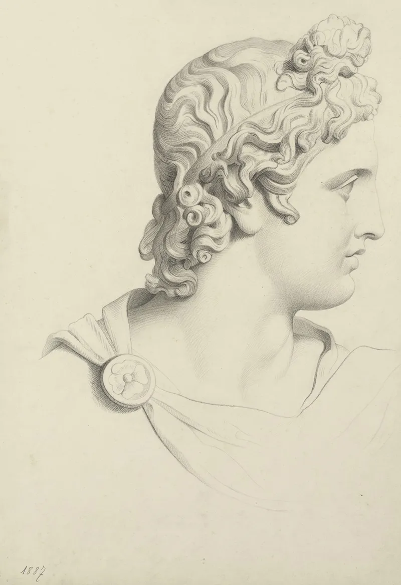 Head Of Apollo Belvedere by Emile Isselée - Canvas Print